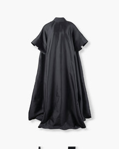 ROSEN Cerulla Gown in Gunmetal Silk Wool Sz 1