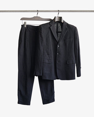 ROSEN-S Daily Suit in Black Linen Sz 1