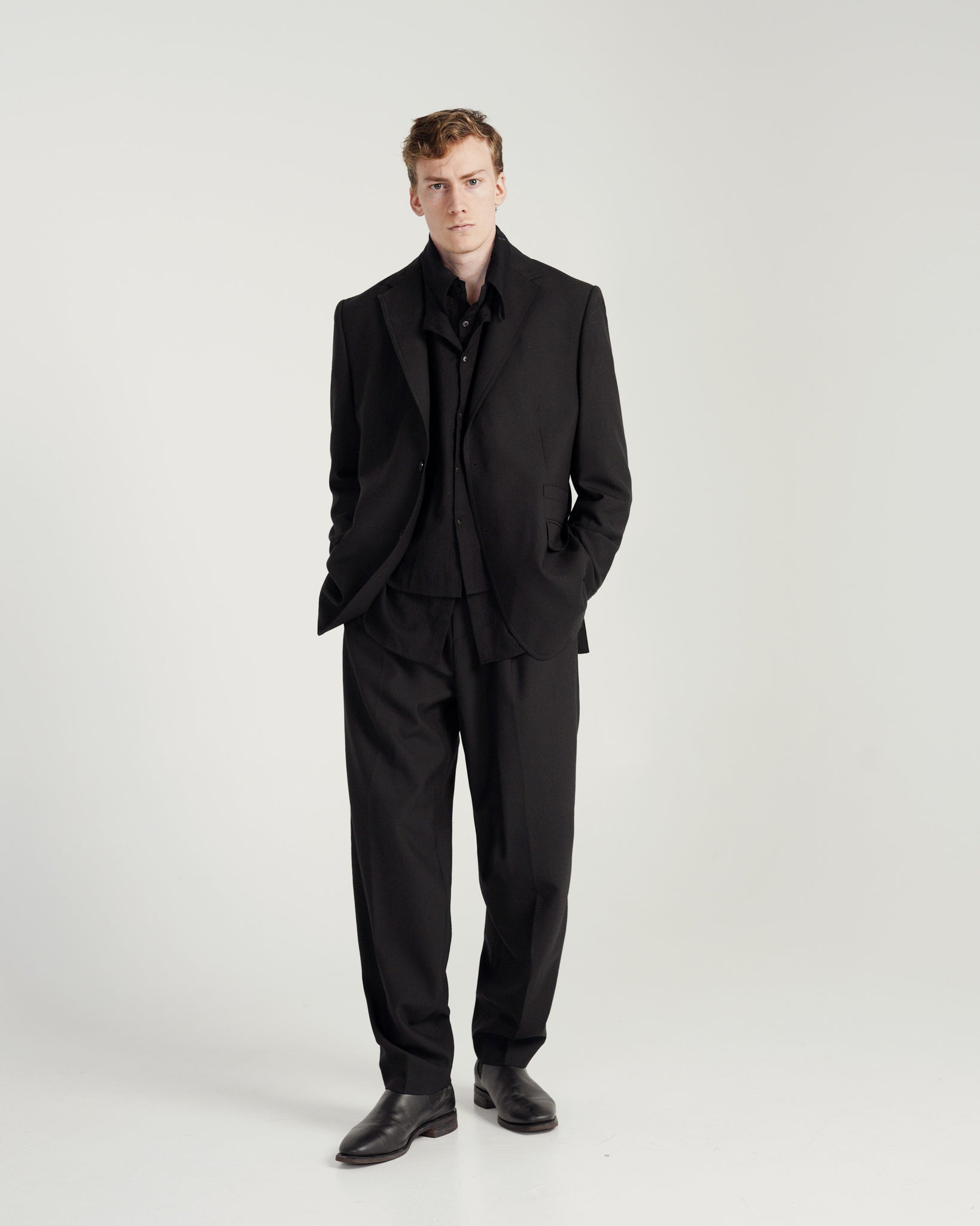 ROSEN Medici Suit Trousers in Wool Gabardine Sz 1