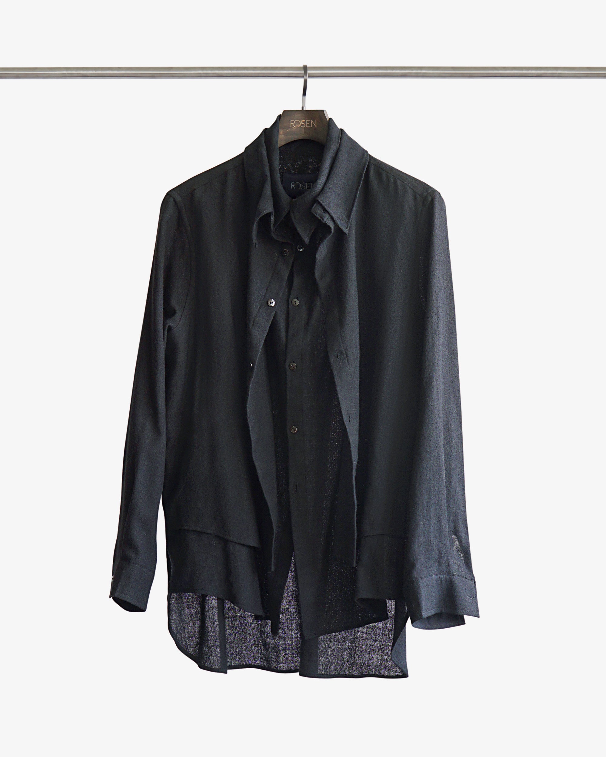 ROSEN | Oliver Shirt in Wool-Linen Guaze
