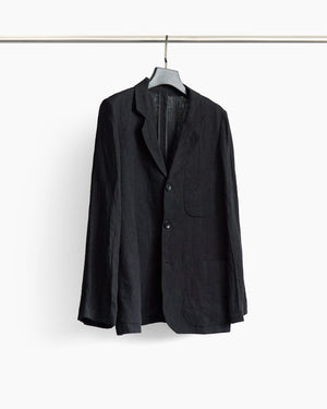 ROSEN Oscar Suit Jacket in Mud-Dyed Linen Sz 1