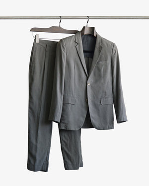 ROSEN-S Professional Suit in Grey Silk Linen Sz 1