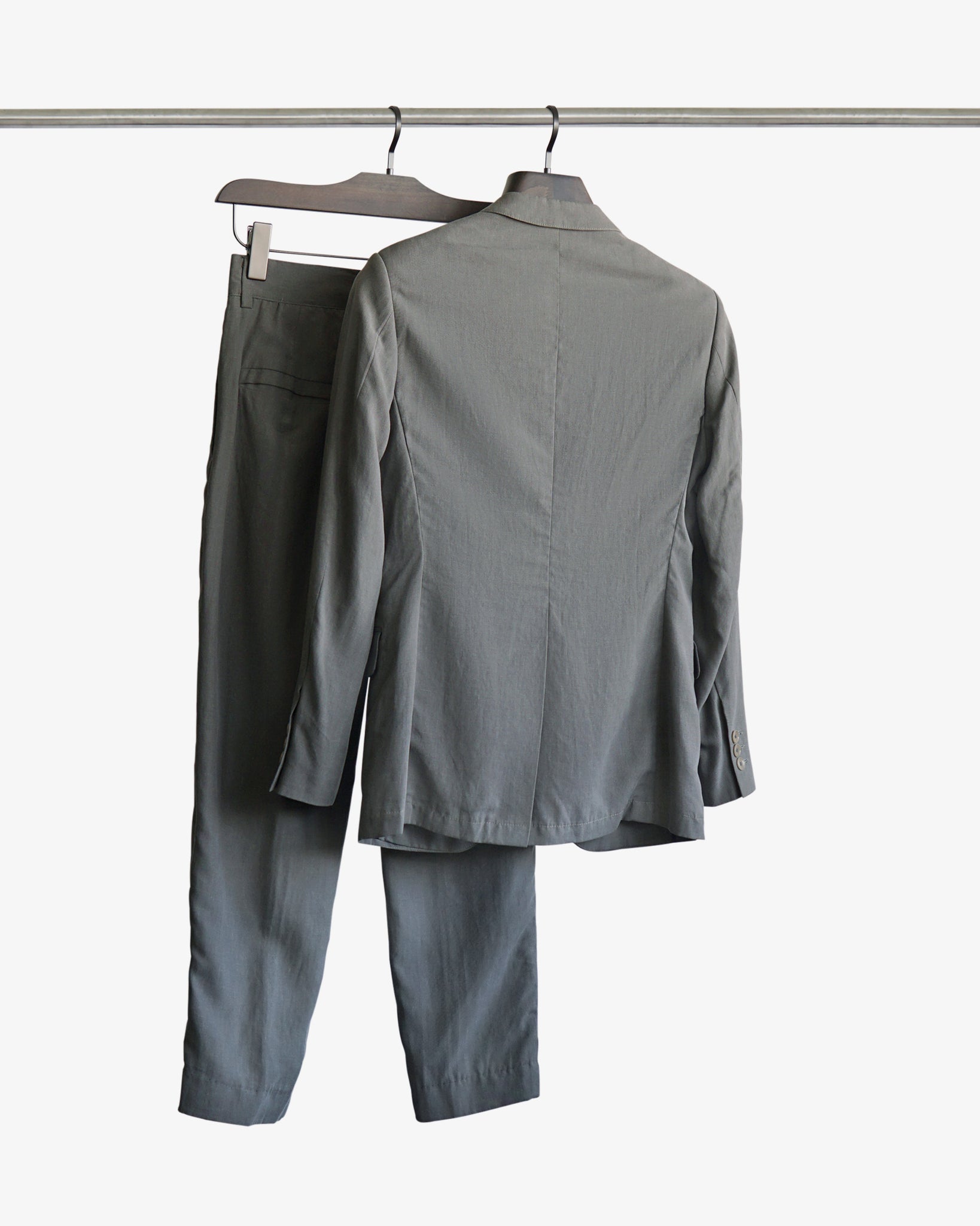 ROSEN-S Professional Suit in Grey Silk Linen Sz 1