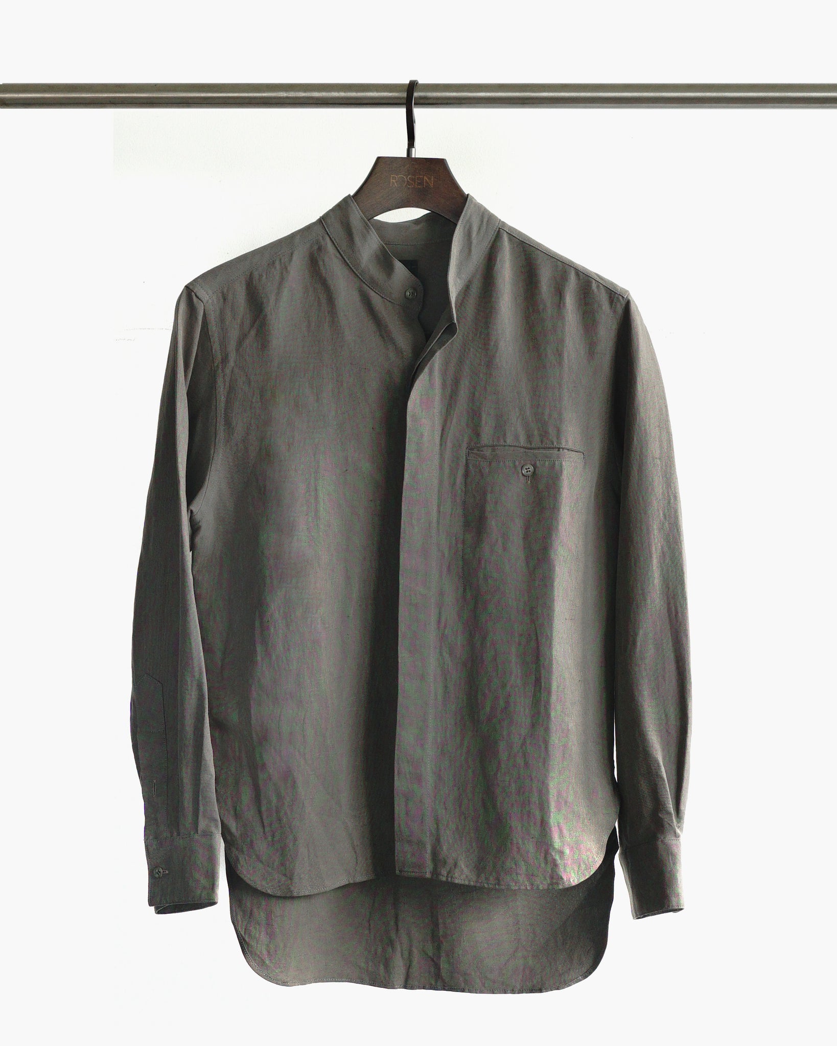 ROSEN Bentham Shirt in Silk Linen Sz 1