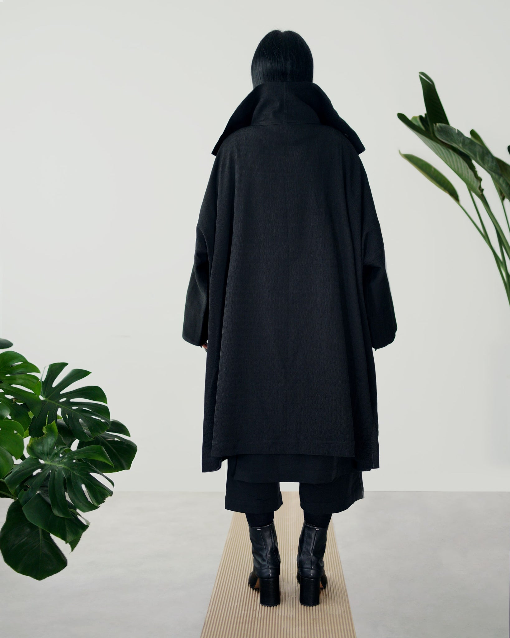 ROSEN Euclid Coat in Micro Pleats Sz 5-6