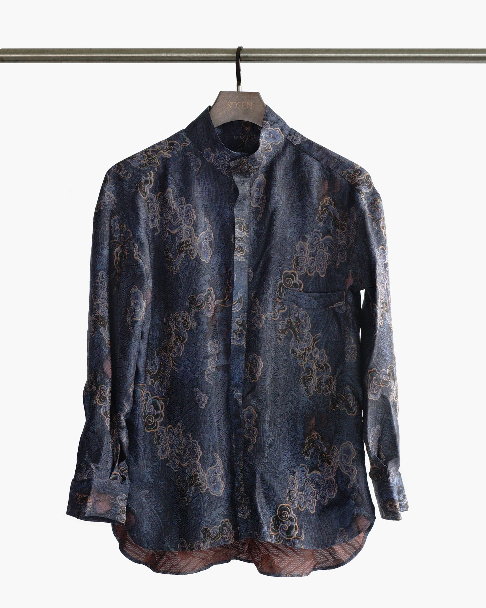 ROSEN Kitano Shirt in Xiangyun Silk Sz 1