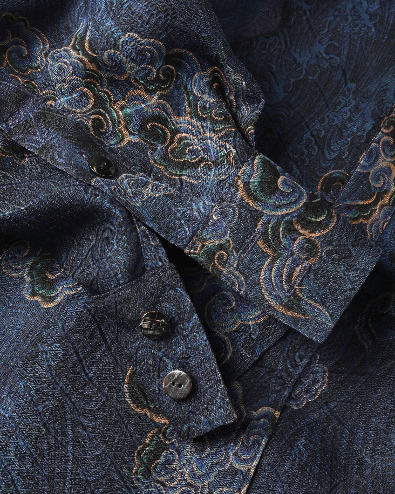 ROSEN Kitano Shirt in Xiangyun Silk Sz 1