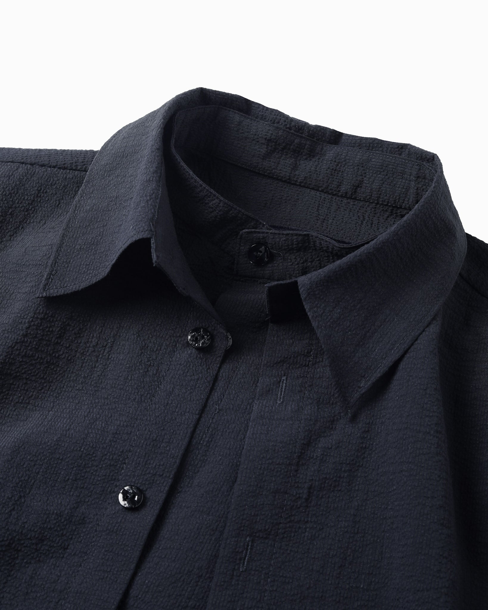 ROSEN Oliver Shirt in Seersucker Cotton Sz 1