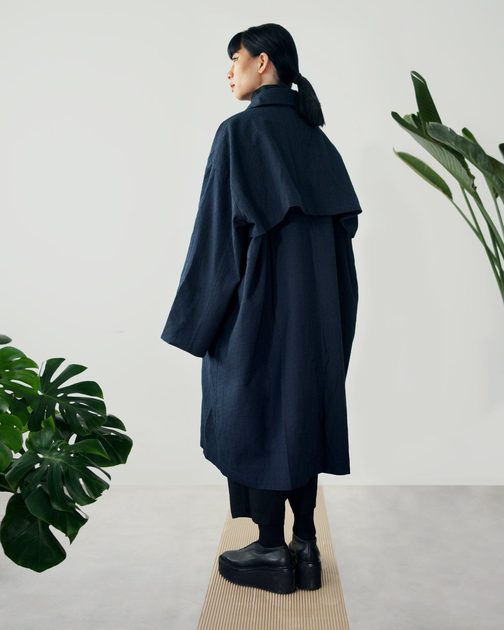 ROSEN Orwellian Coat in Cotton Linen Sz 1