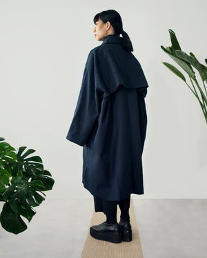ROSEN Orwellian Coat in Cotton Linen Sz 1