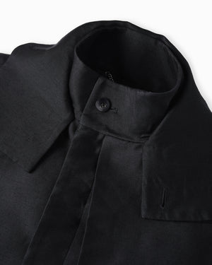 ROSEN Earhart Parachute II Coat in Obsidian Silk Wool Sz 1-2