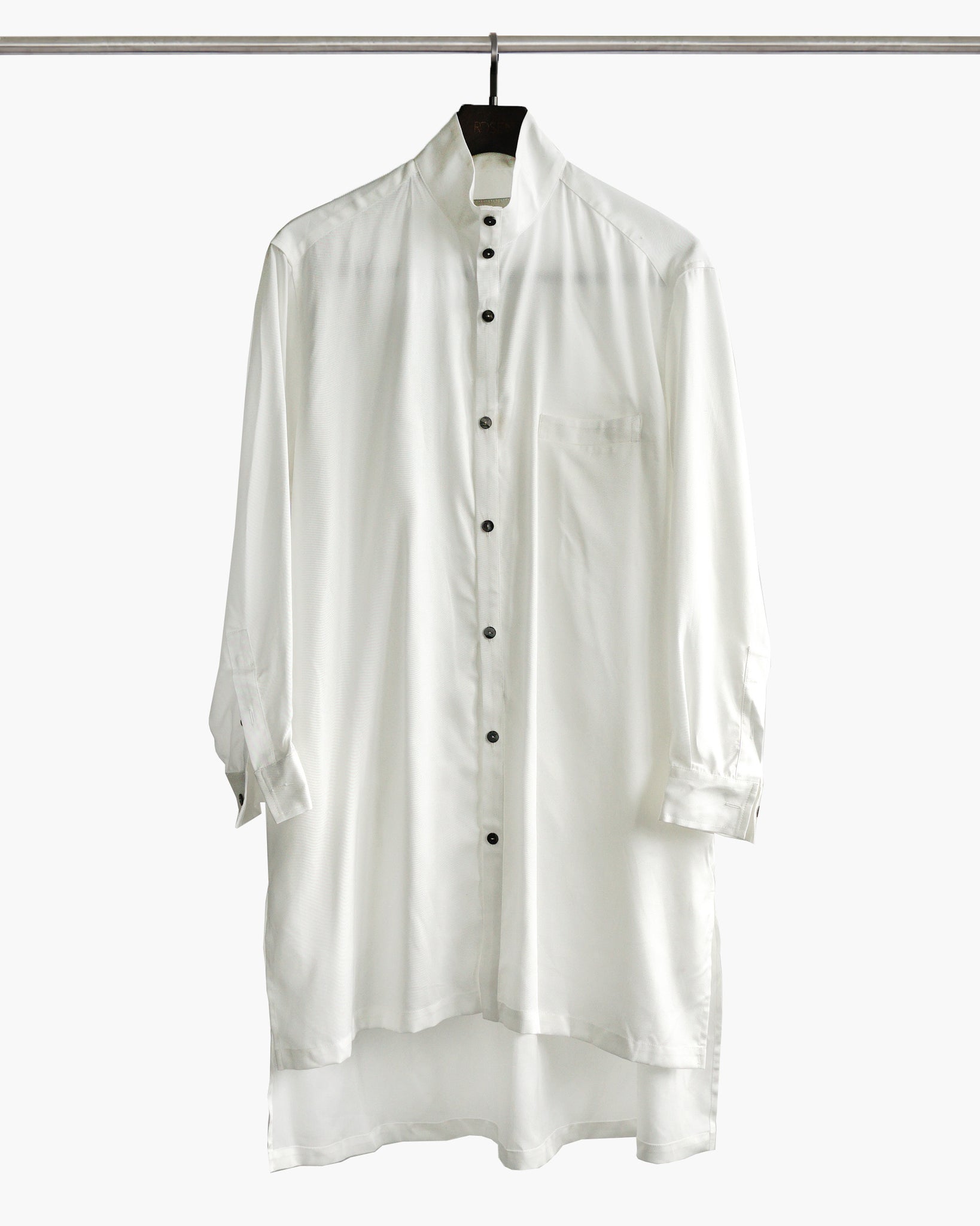 ROSEN Planck Tunic Shirt in Sandwashed Cotton-Tencel Sz 1-2