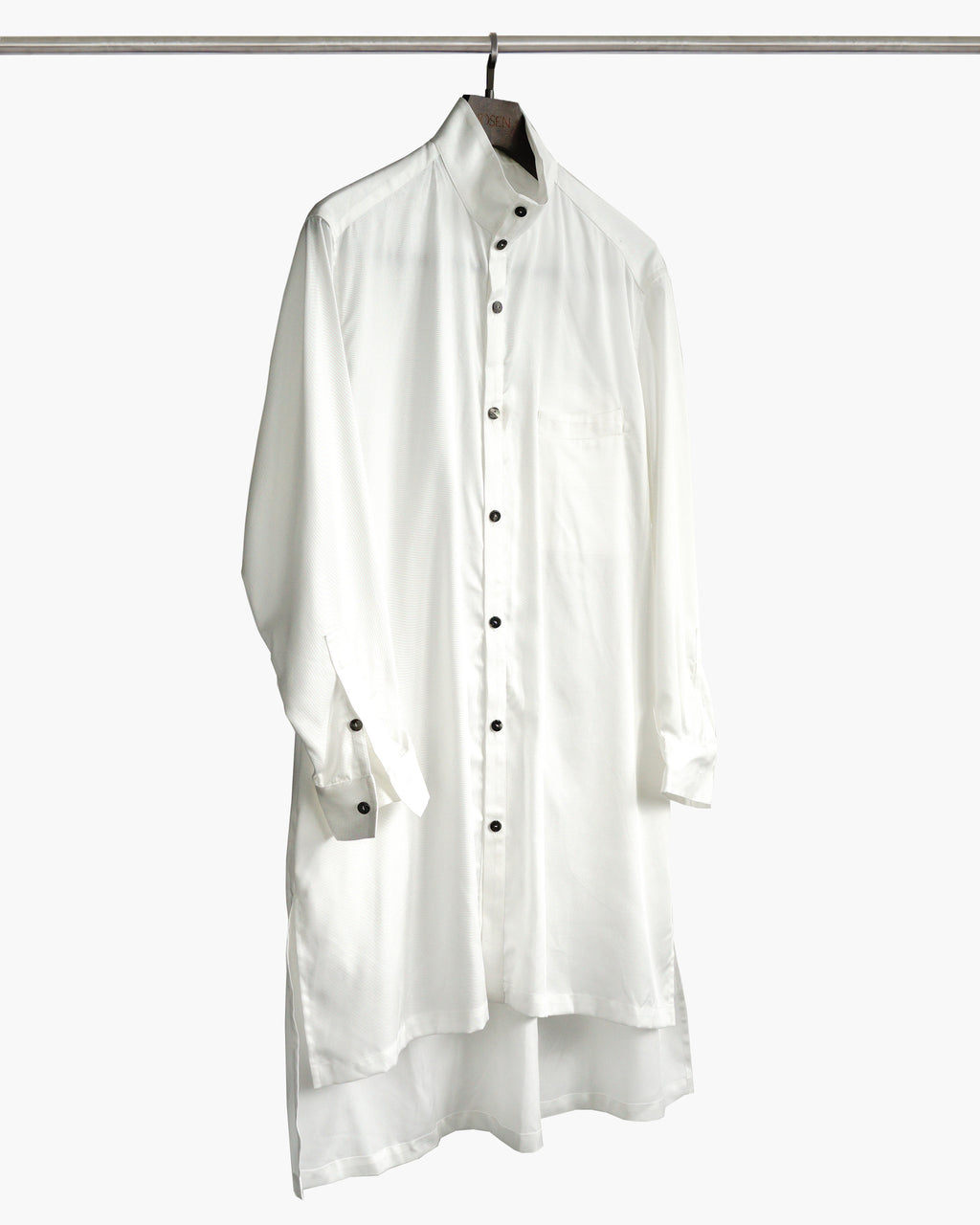ROSEN Planck Tunic Shirt in Sandwashed Cotton-Tencel Sz 1-2