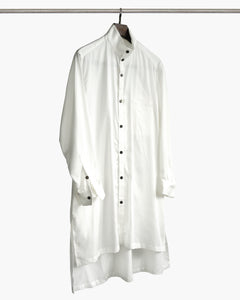 ROSEN Planck Tunic Shirt in Sandwashed Cotton-Tencel Sz 1-2