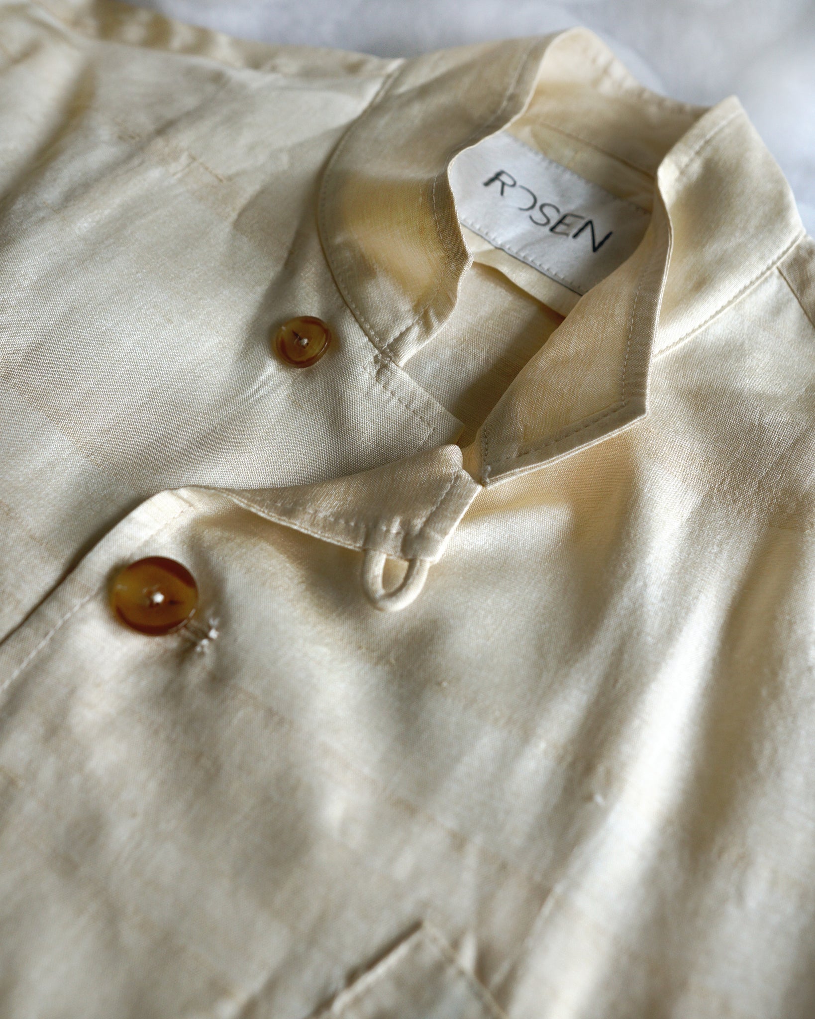 ROSEN Plato Shirt in Tussah Silk Sz 2