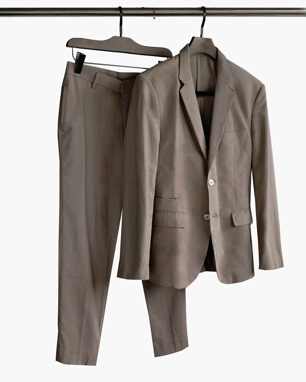 ROSEN-S Daily Suit in Brown Linen Sz 2