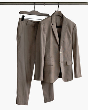 ROSEN-S Daily Suit in Brown Linen Sz 2