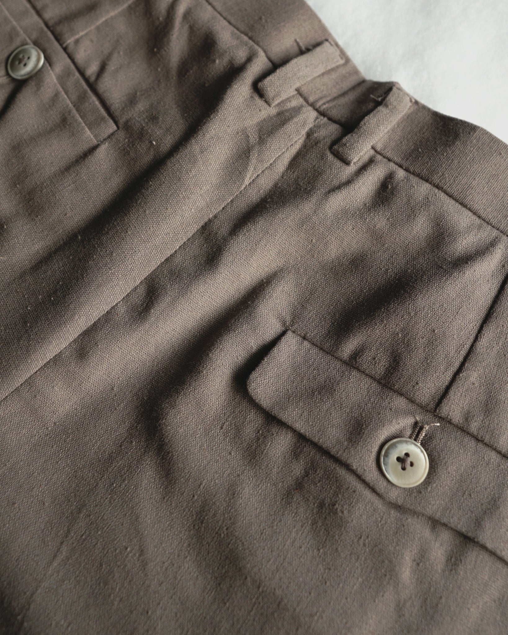 ROSEN-S Daily Suit in Brown Linen Sz 2