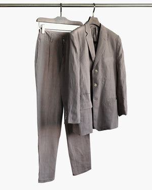 ROSEN-S Daily Suit in Taupe Linen Sz 2-3