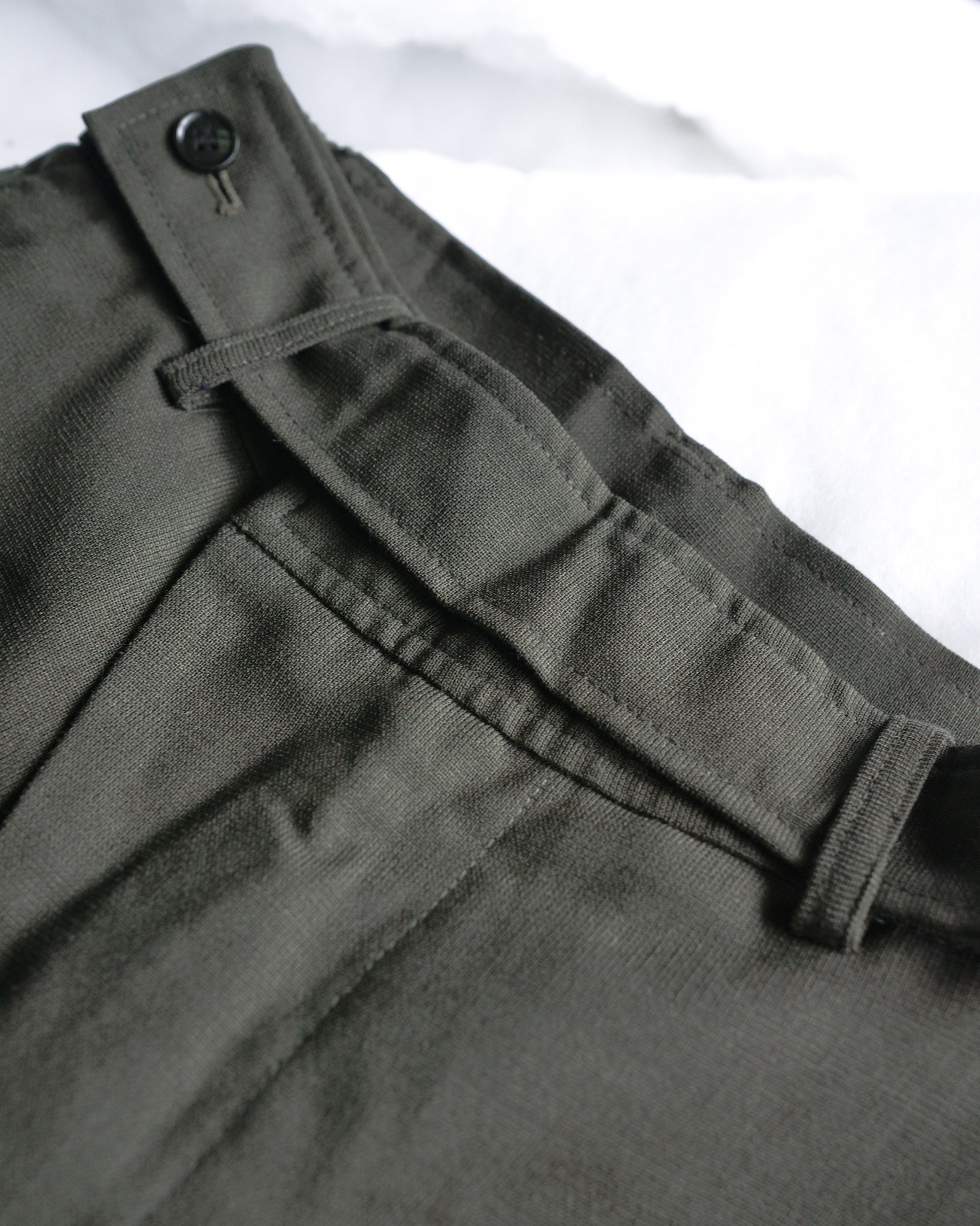 ROSEN-S Weekend Trousers in Olive Wool Sz 1