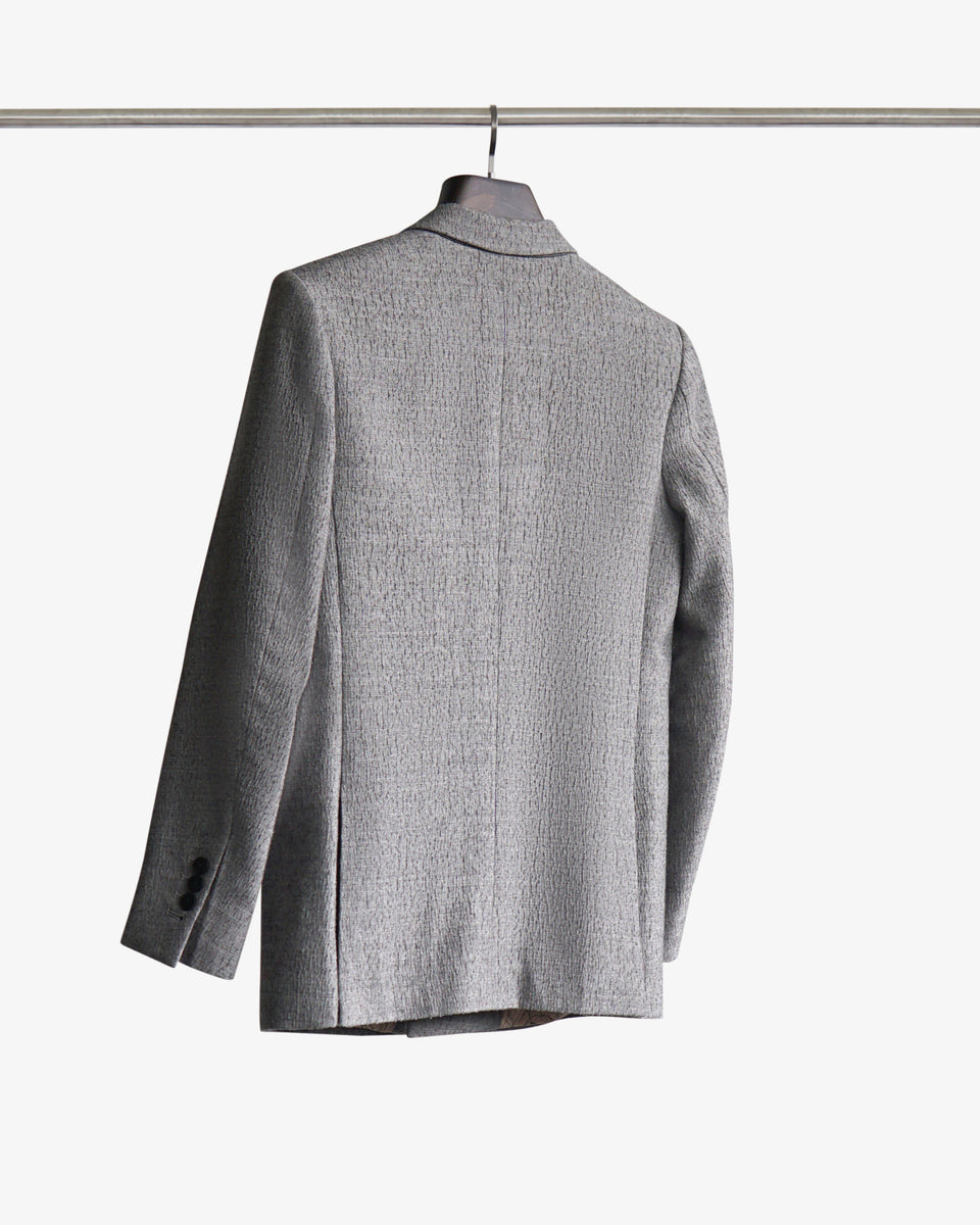 ROSEN Double-Breasted Silk Wool Suit Jacket