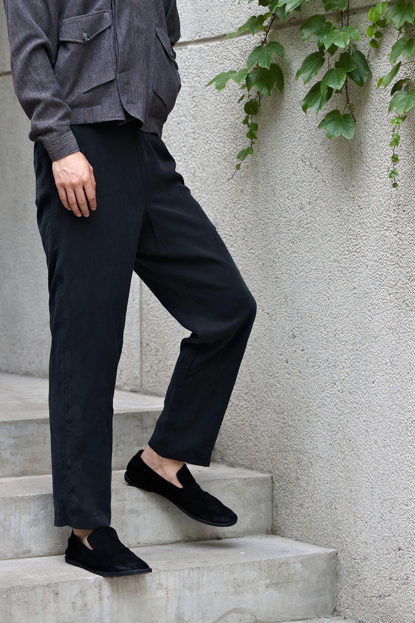 ROSEN-S Weekend Trousers in Sandwashed Silk Tencel Sz 2-3