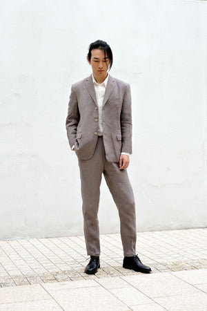 ROSEN-S Daily Suit in Taupe Linen Sz 2-3