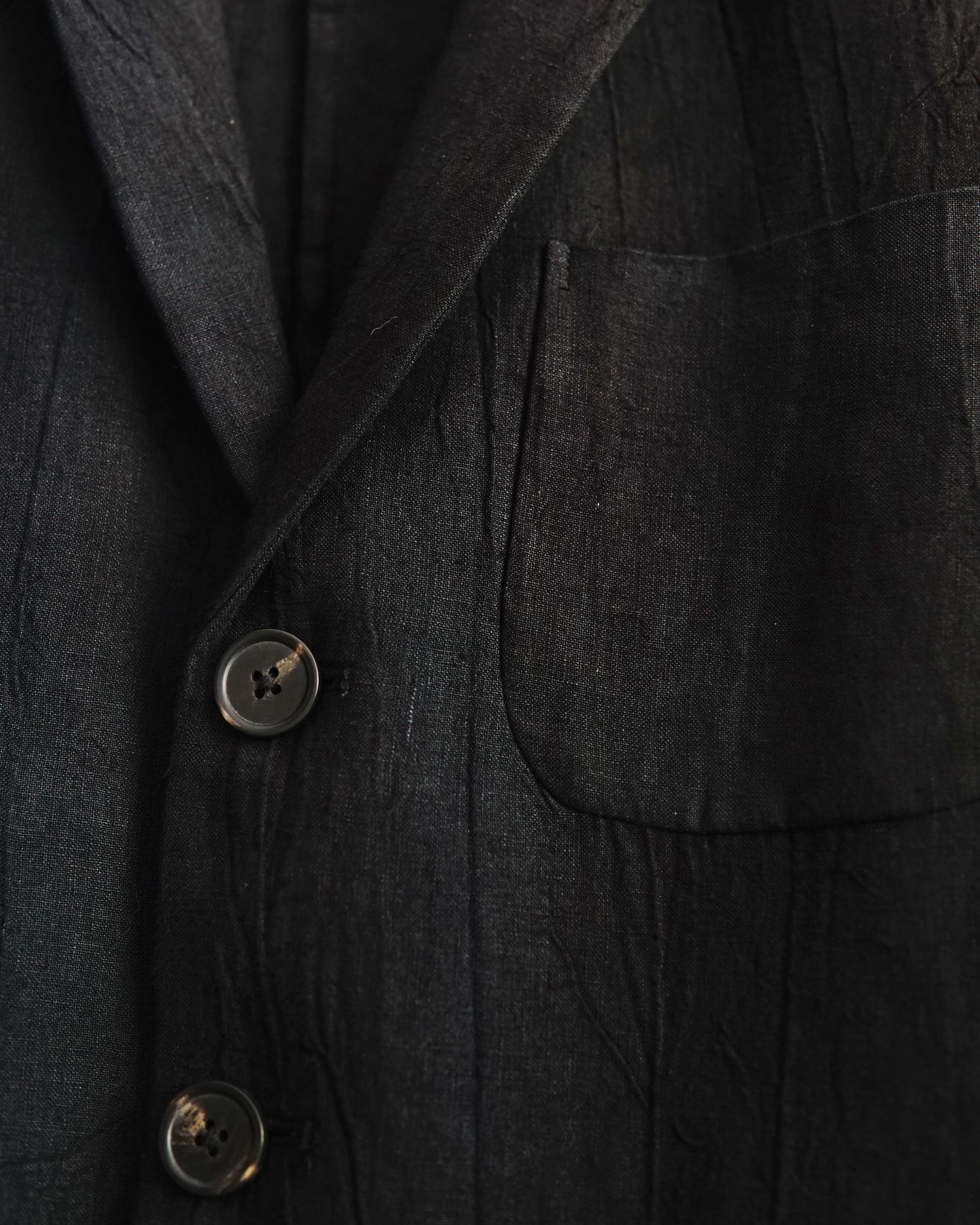 ROSEN Oscar Suit Jacket in Mud-Dyed Linen Sz 1