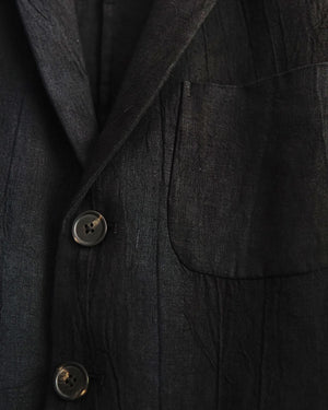 ROSEN Oscar Suit Jacket in Mud-Dyed Linen Sz 1